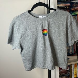 Large Love Streak Crop Tops